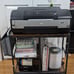 Printer Stand with Storage Bag 3 Tier Rustic Brown
