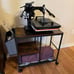 Printer Stand with Storage Bag 3 Tier Rustic Brown