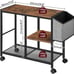 Printer Stand with Storage Bag 3 Tier Rustic Brown