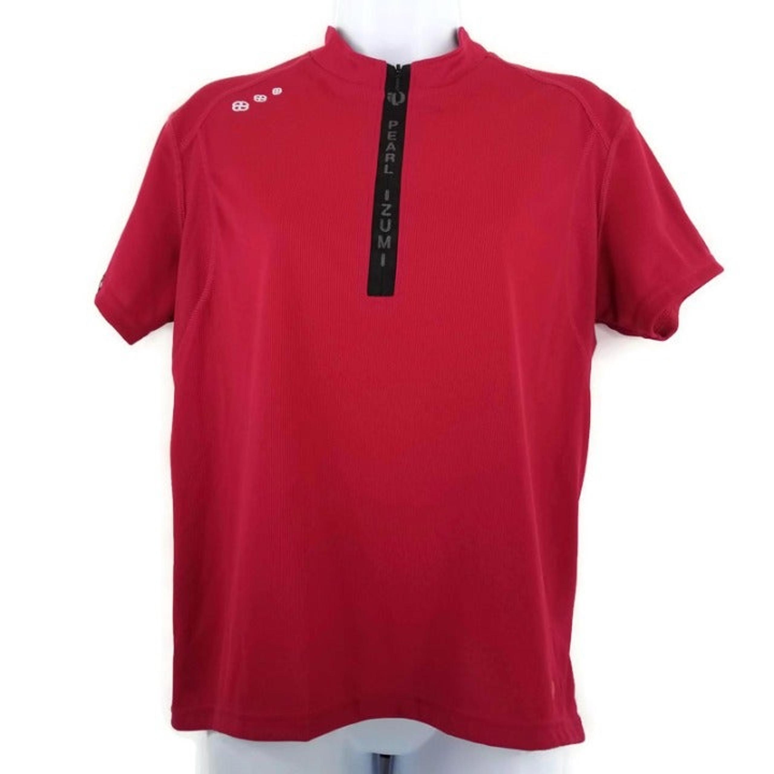 NWT 2007 Pearl Izumi Womens Medium 1/2 Zip Red Boulder Bike Top Jersey $59.95