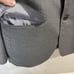 Banana Republic Blazer Jacket Mens 42L Tailored Fit Gray Double Button Cotton