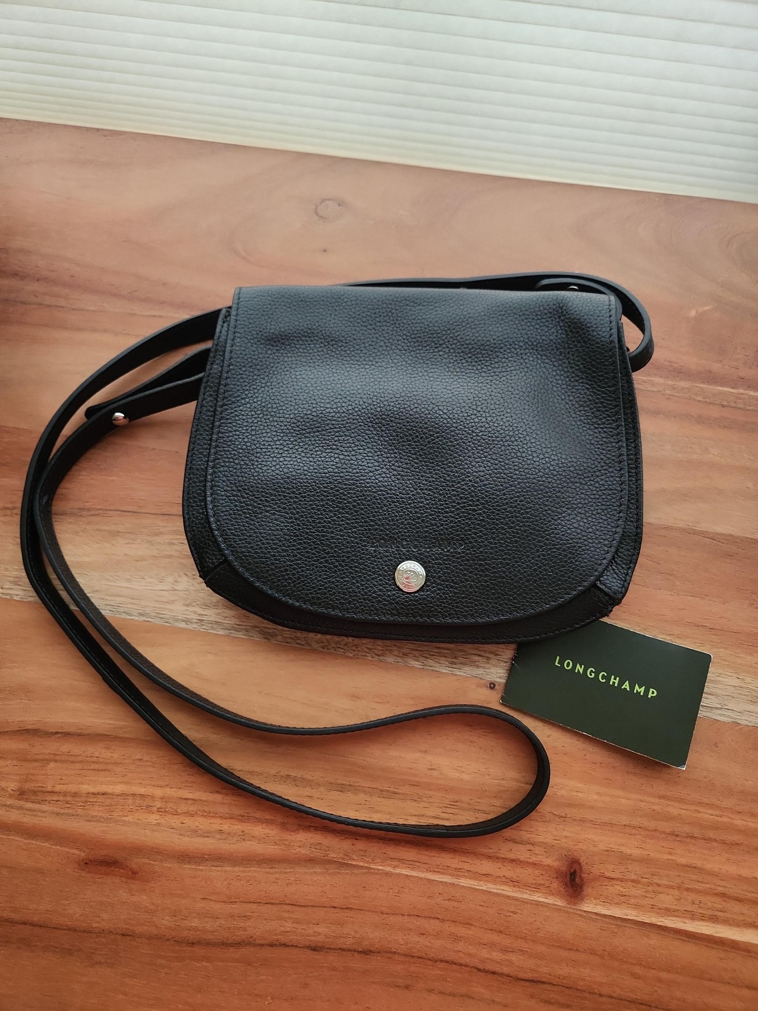 Longchamp Black Crossbody Bag with Adjustable Strap