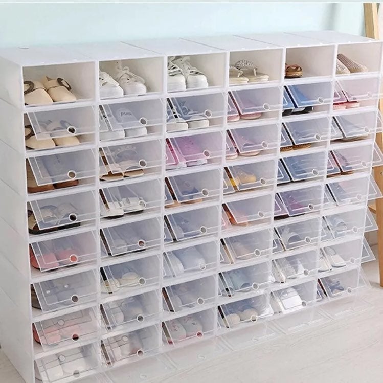 24 PACK of Foldable Shoe Box Storage