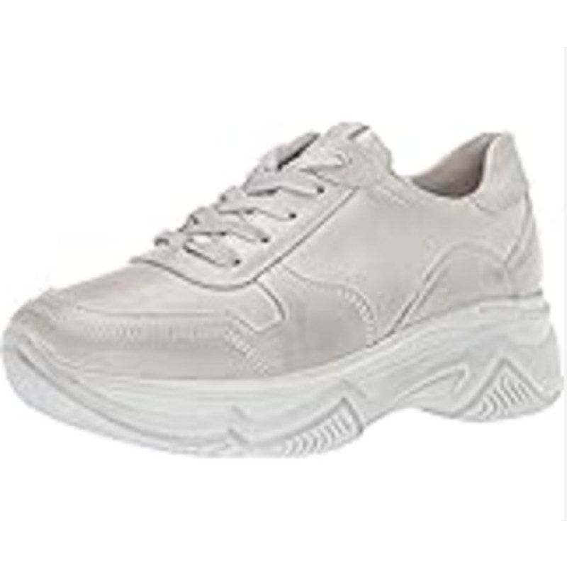 Paul Green Blend Lace Up Sneaker White Gray Size 7 NIB