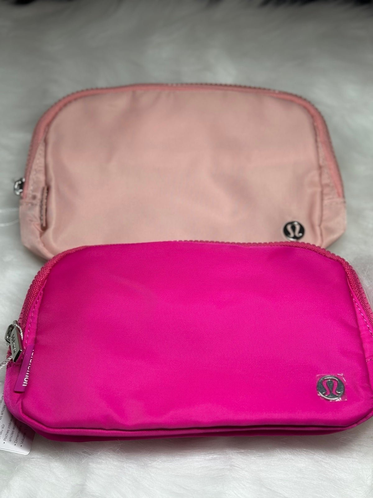 Brand new bundle for 2 hot pink and light pink lululemon belt bag 1L