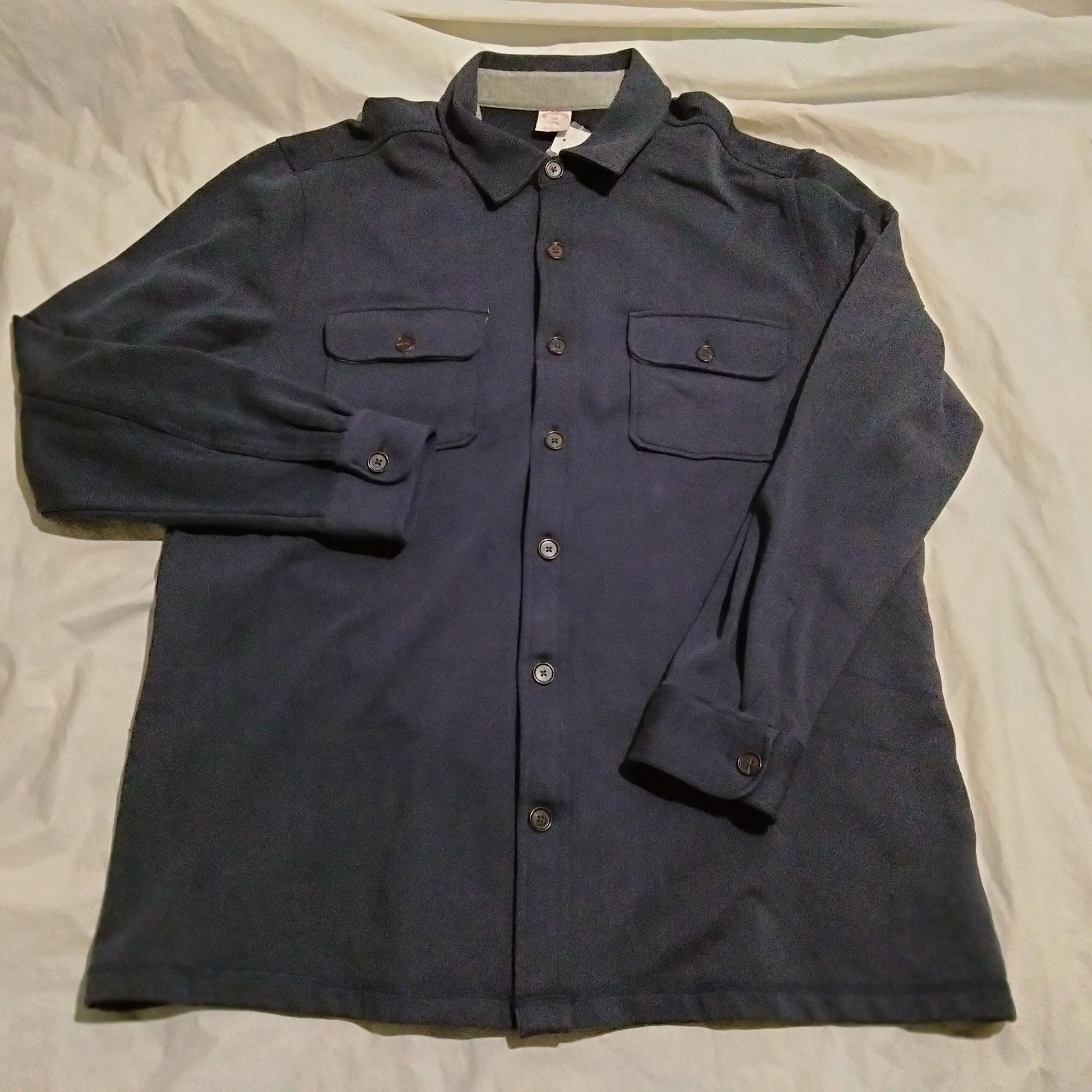 Brooks Brothers Men's Dual Chest Pockets Shirt Jacket Navy Blue XXL NWT