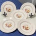 Set of 5 Royal - Chippendale - Bread and Butter Plate - Brown Accents - Yellow,