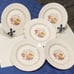 Set of 5 Royal - Chippendale - Bread and Butter Plate - Brown Accents - Yellow,