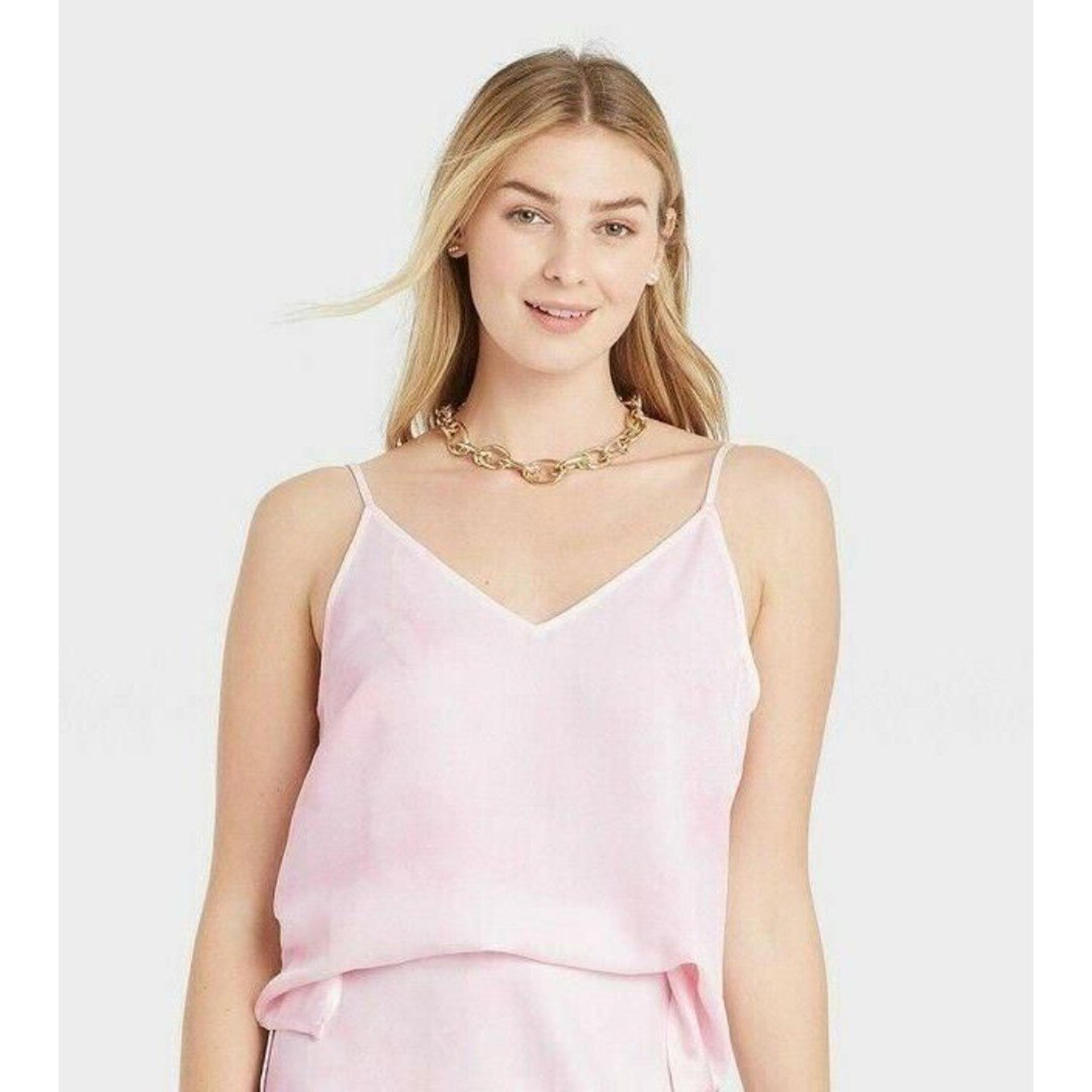 NEW NWOT Pink Tie Dye Sz Small Adjustable Straps Camisole Tank Top A NEW DAY