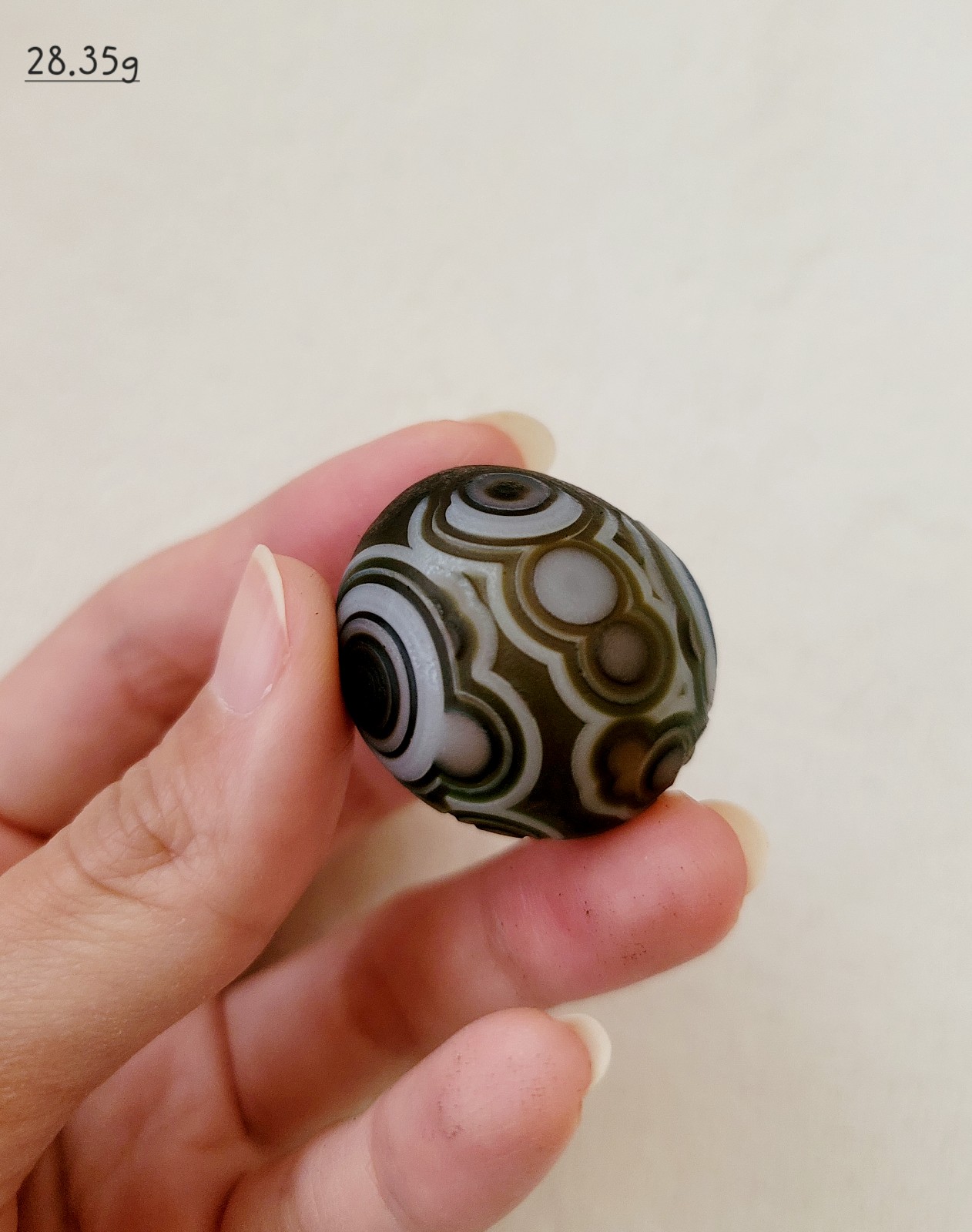 Rare Highest Grade Untreated Gobi Watchers Eye Desert Agate Stone from Mongolia