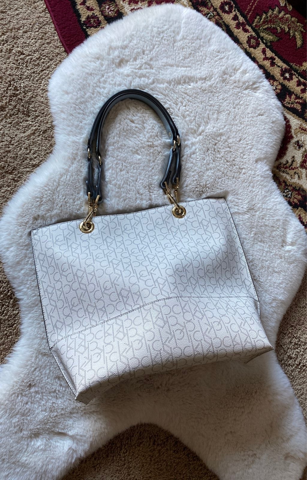 Calvin klein baby blue large tote