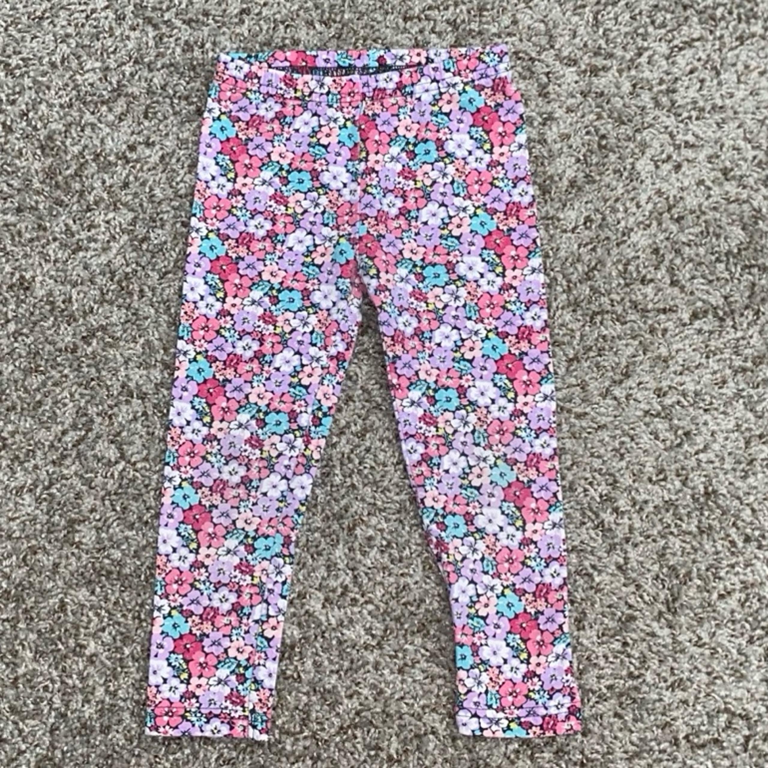 Carter’s Floral Kids Leggings - Pink and Lavender Girls 2T