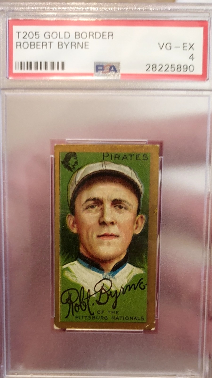 1911 T205 Robert Byrne, PSA 4! Amazing Condition! Bright Colors! Polar Bear