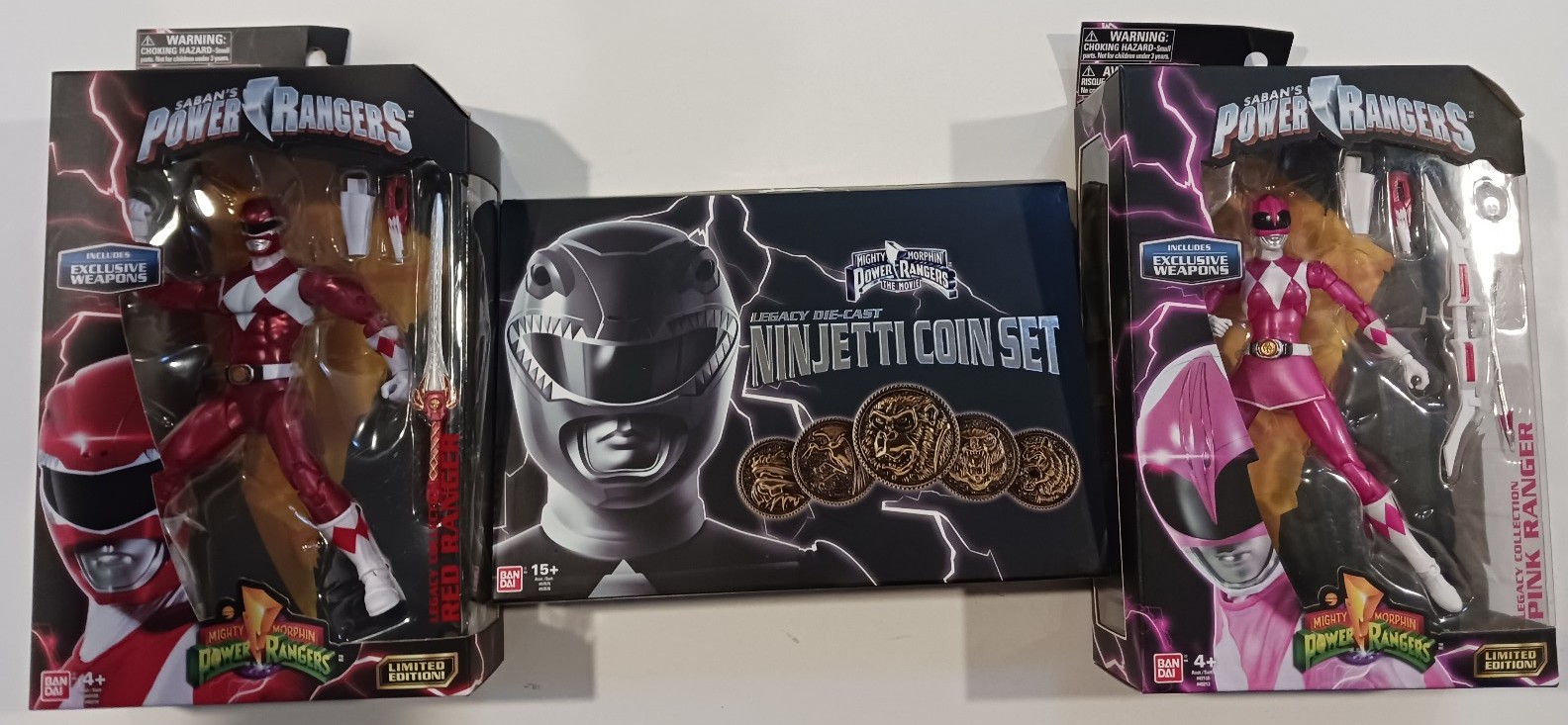 Brand New Power Rangers Legacy Ninjetti Coins And Metallic figures lot