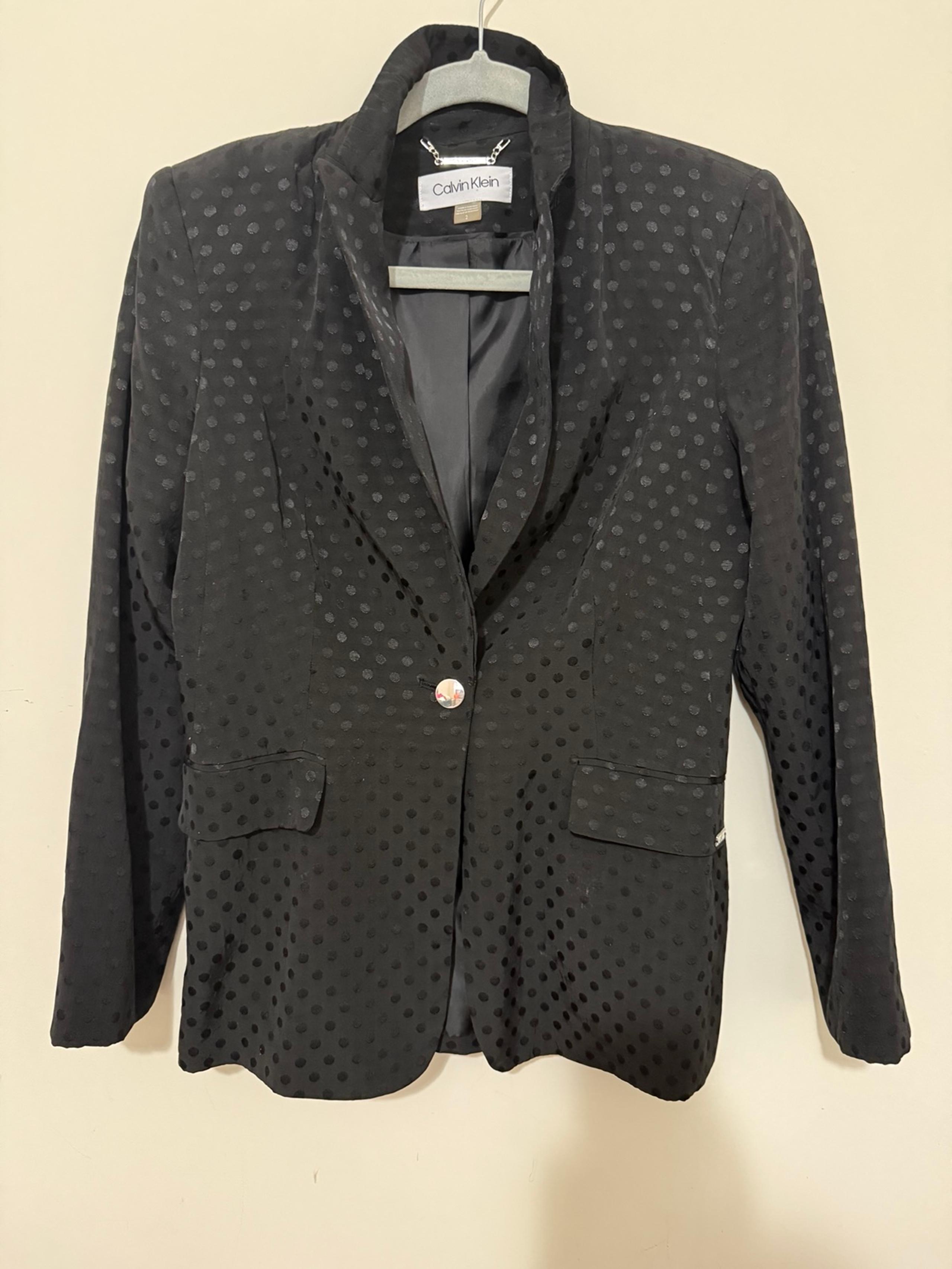 Calvin Klein polka dot blazer