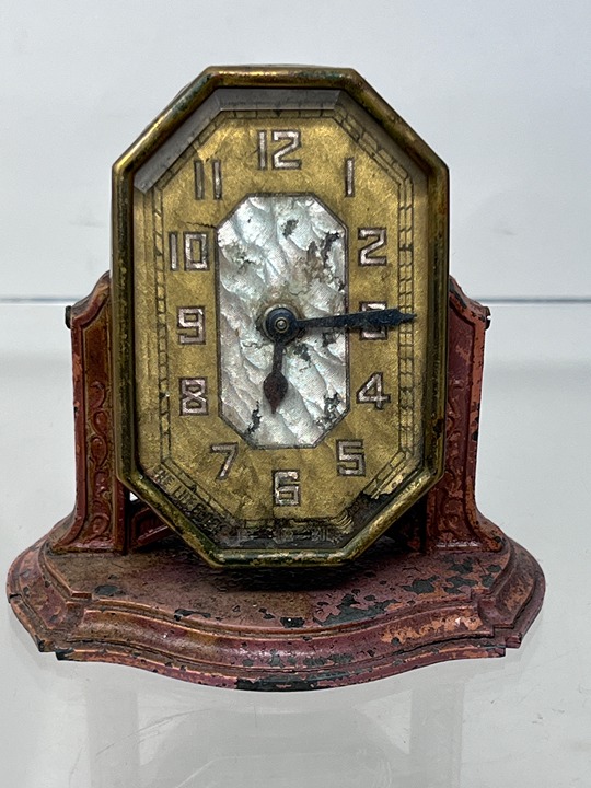 Vintage Art Deco Tilt Mantle Desk Clock - For Parts or Repair
