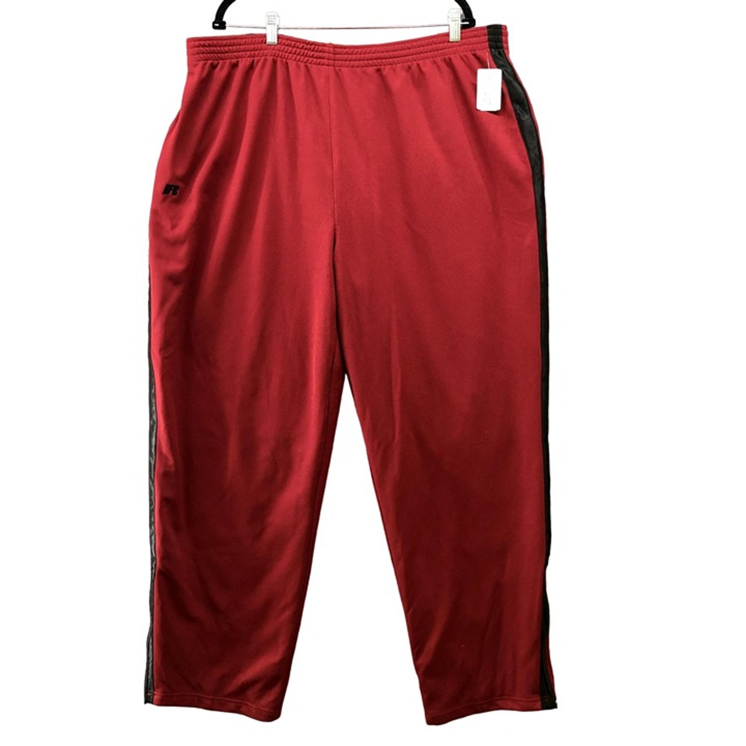 NWT VTG Russell Basketball Pants Mens XXL Red Winter Thick Active Athletic Heavy