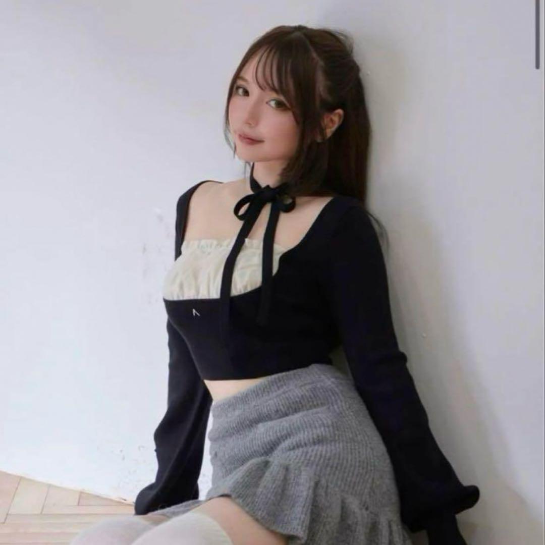高級素材使用ブランド And Mary Mew frill tops トップス