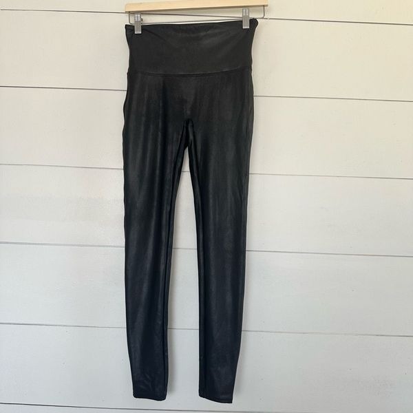 Spanx Women’s Large Black Faux Leather Leggings