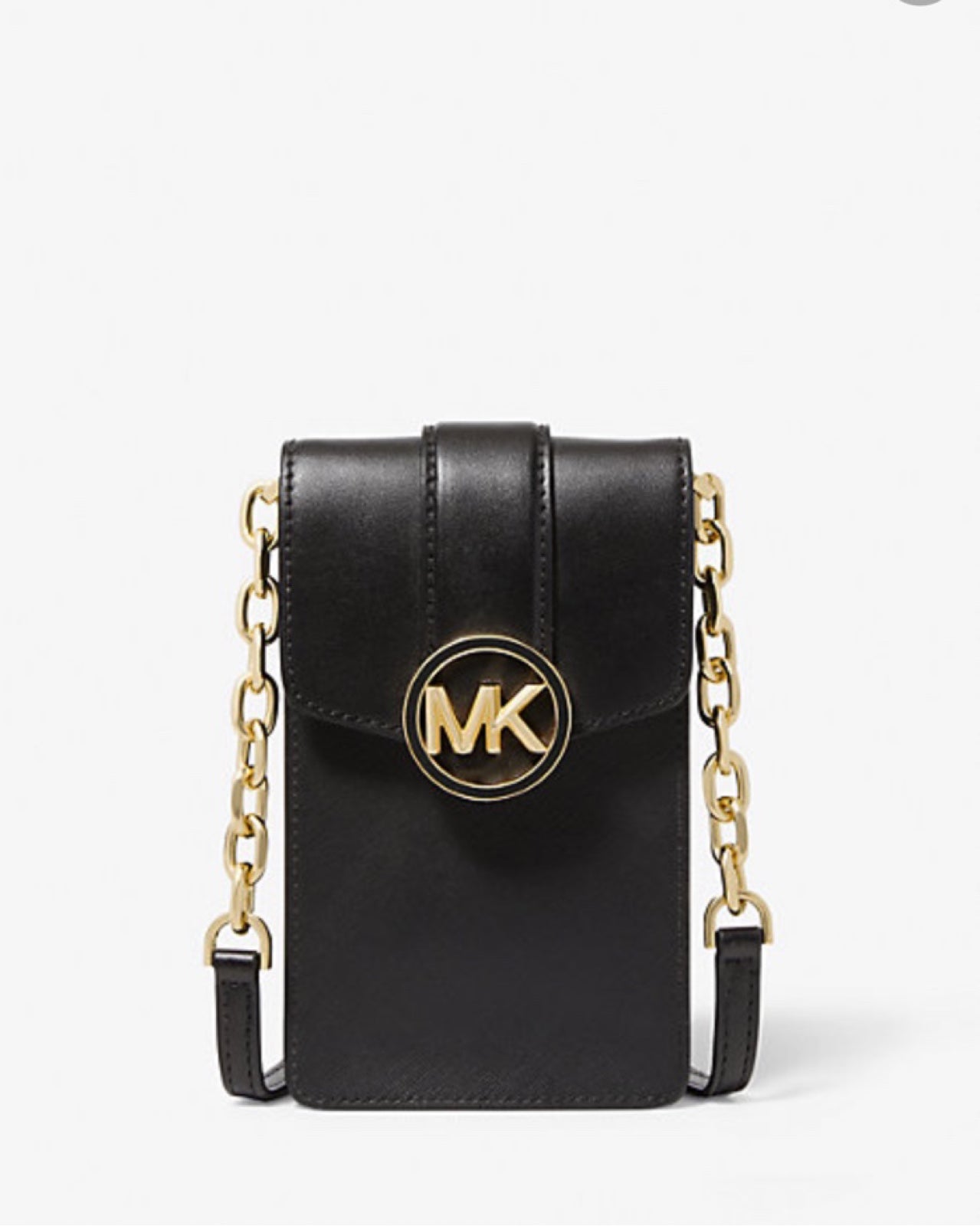 MICHAEL KORS CARMEN SMALL FAUX LEATHER PHONE CROSSBODY BAG