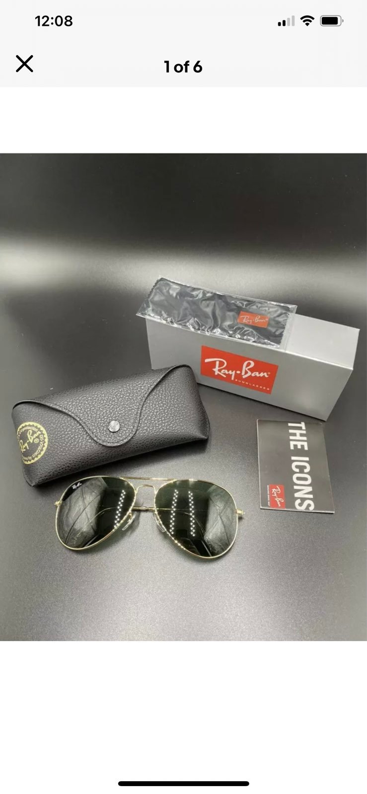 NEW Ray-Ban RB3026 L2846 Gold Frames Gre