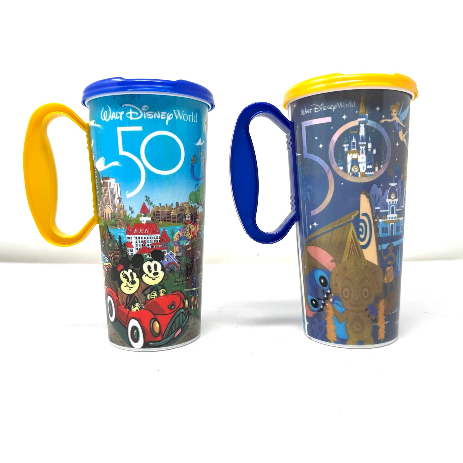 WALT DISNEY WORLD 50th anniversary collector’s portable mugs, set of 2