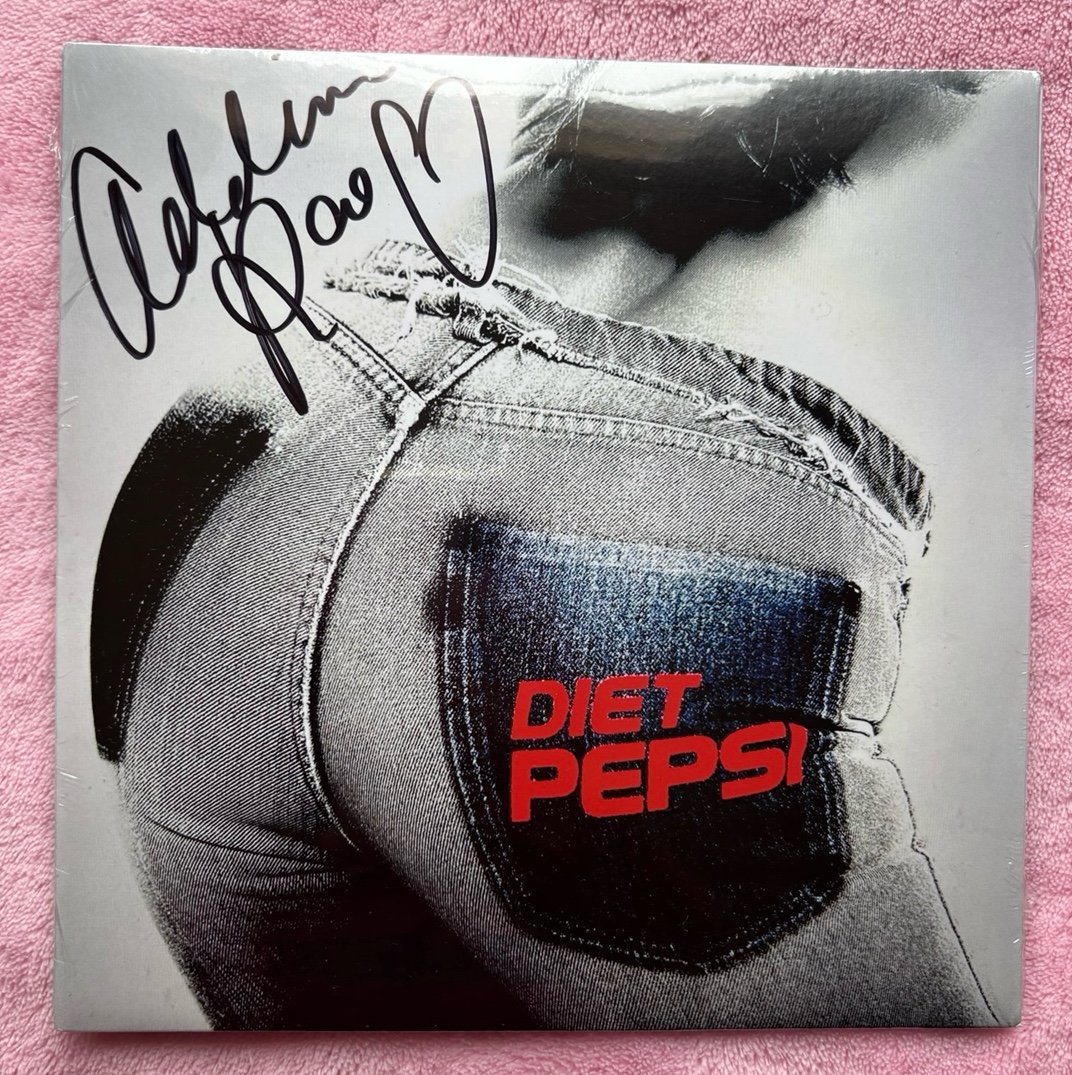 Diet Pepsi Addison Rae Signed Red Vinyl