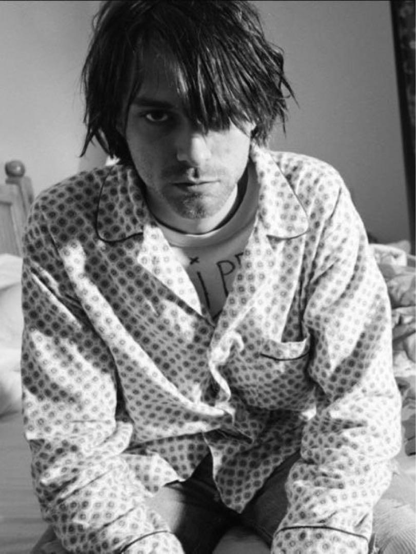 80s deadstock ◇ Kurt Cobain small flower pattern pajamas top and bottom