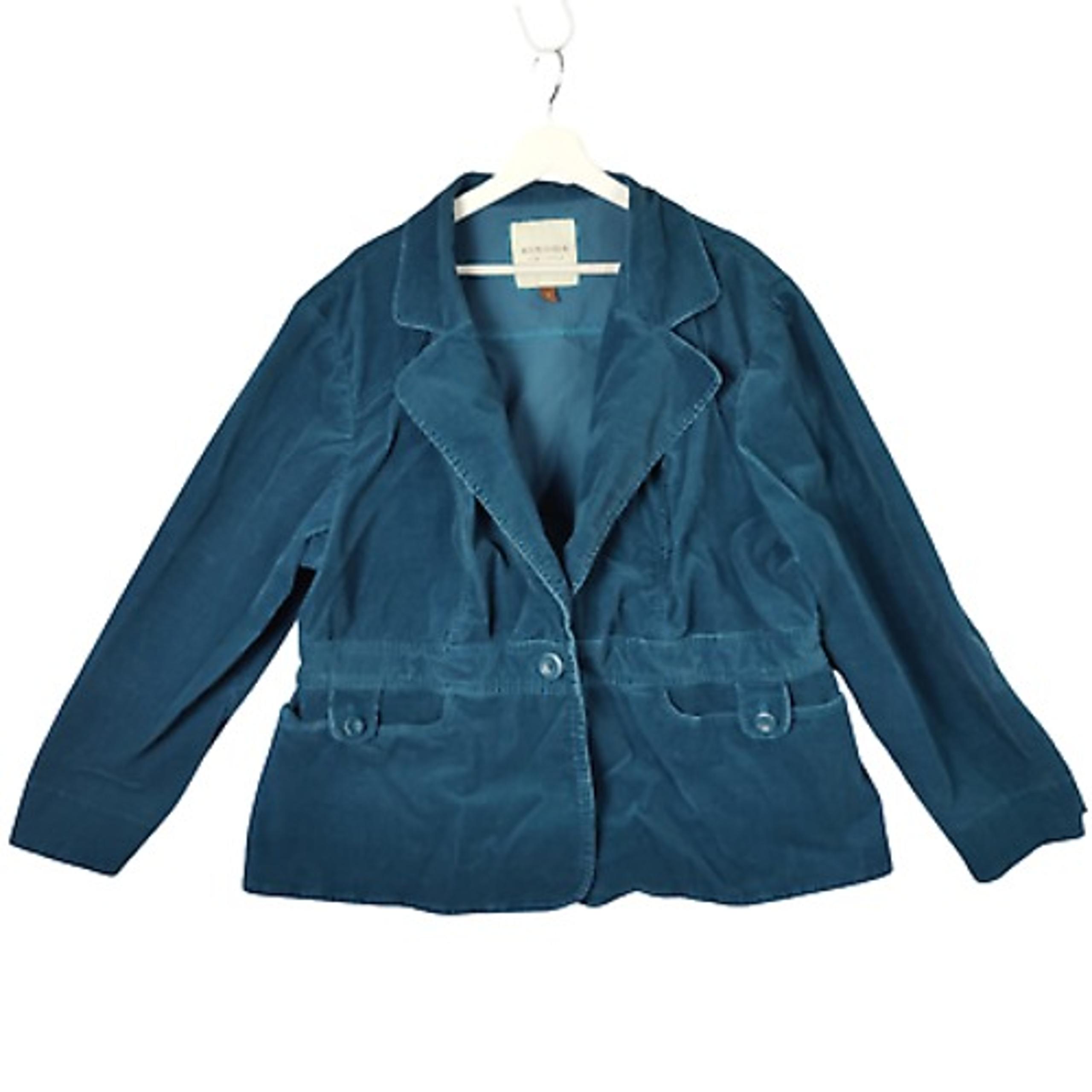 Sonoma Corduroy Blazer Jacket Teal Blue Button Front Career Spring Women Size 3X