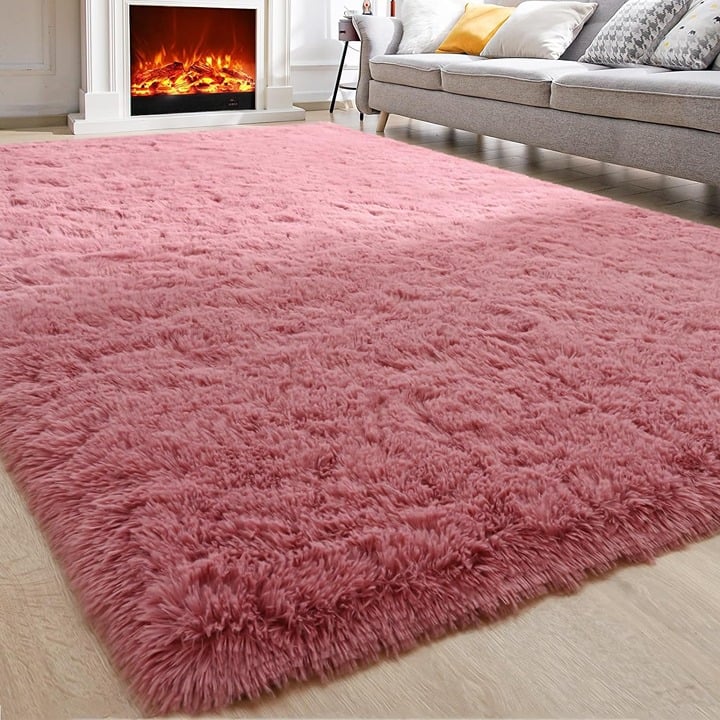 Soft Area Rugs for Bedroom Living Room Fluffy Carpets, 4 x 6 Feet, Shag Furry