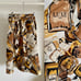 NWT Chic FRENCH PERFUME Bottle Paris Print Full SKIRT Size XL PIN-UP STYLE!
