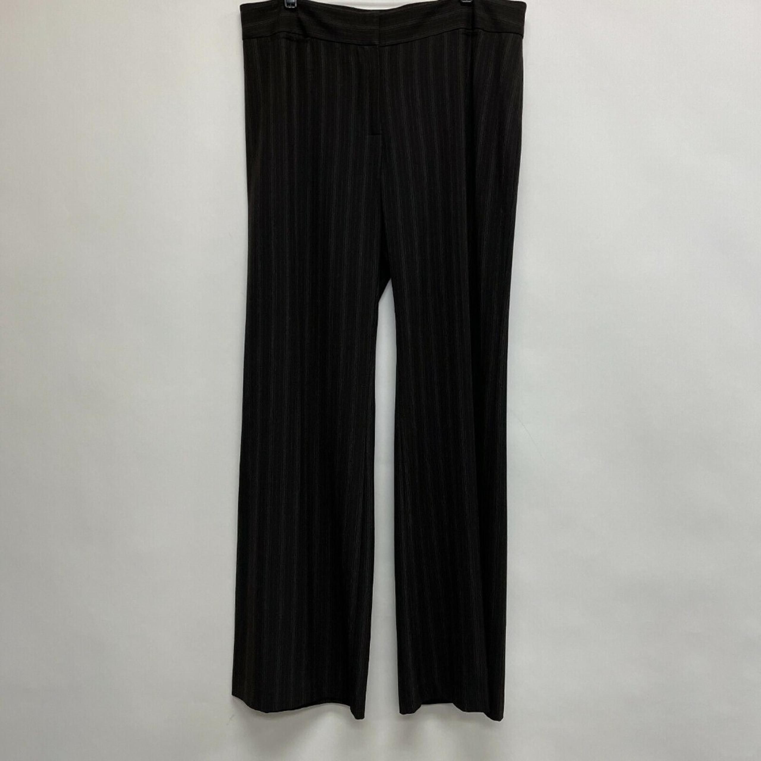 Karen Kane Women's Pants Size 14 Brown Striped Flared NWOT