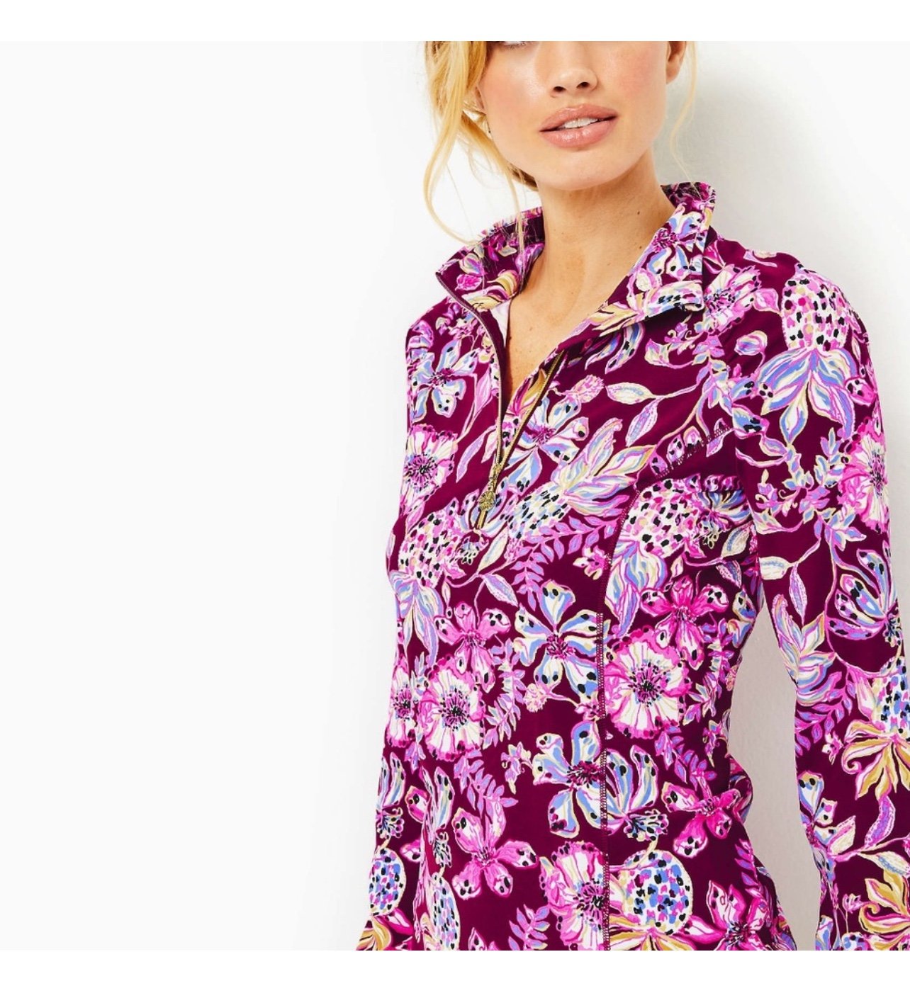 NWOT Lilly Pulitzer Justine 1/2 Zip UPF 50+ SIZE S