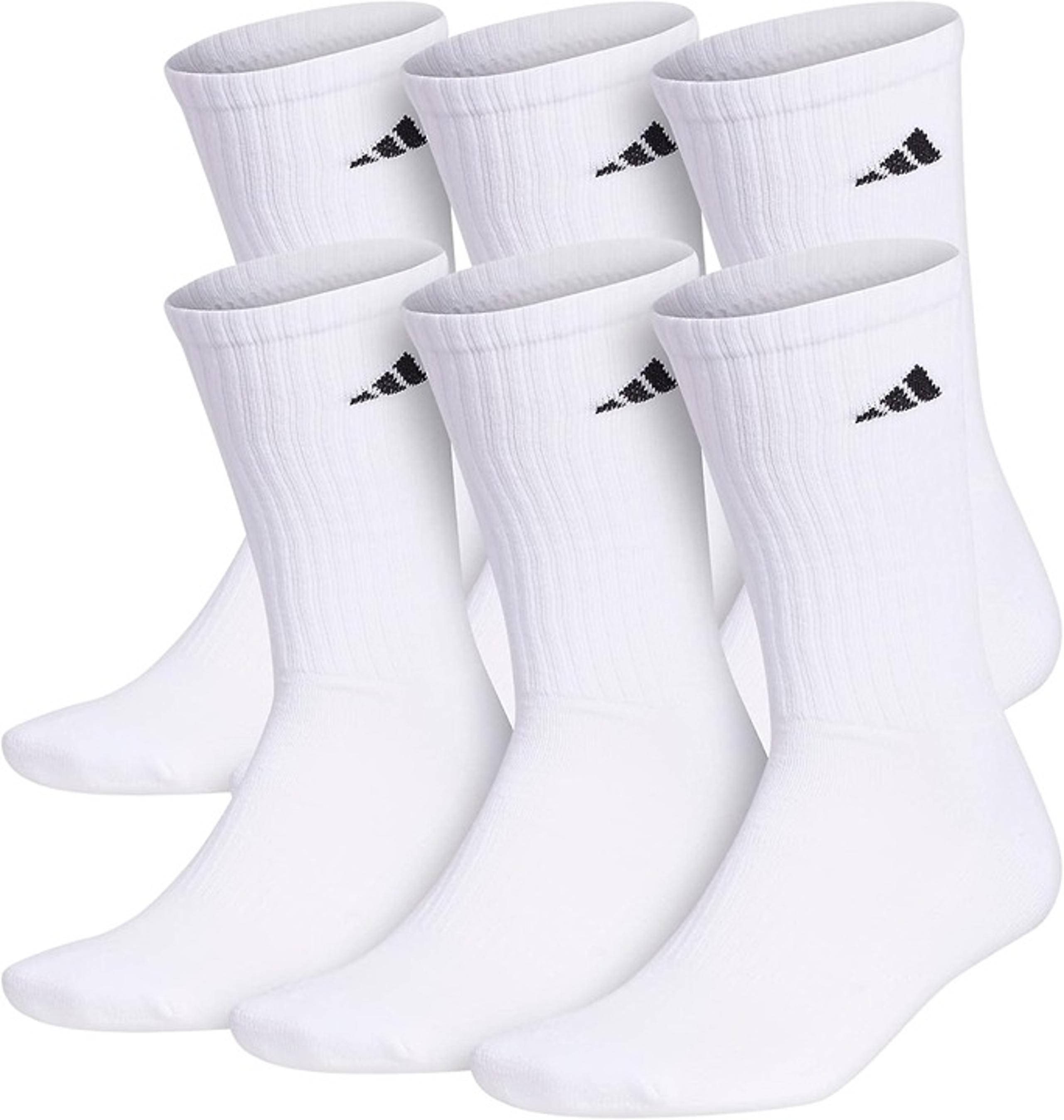 6 pairs of adidas Men's Athletic Cushioned Crew Socks with Arch Compression