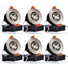 TORCHSTAR E-Star Series 3 Inch Gimbal LED Recessed Lights with J-Box, 7W