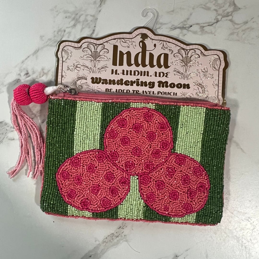 India handmade Wandering Moon Beaded Travel Purse
