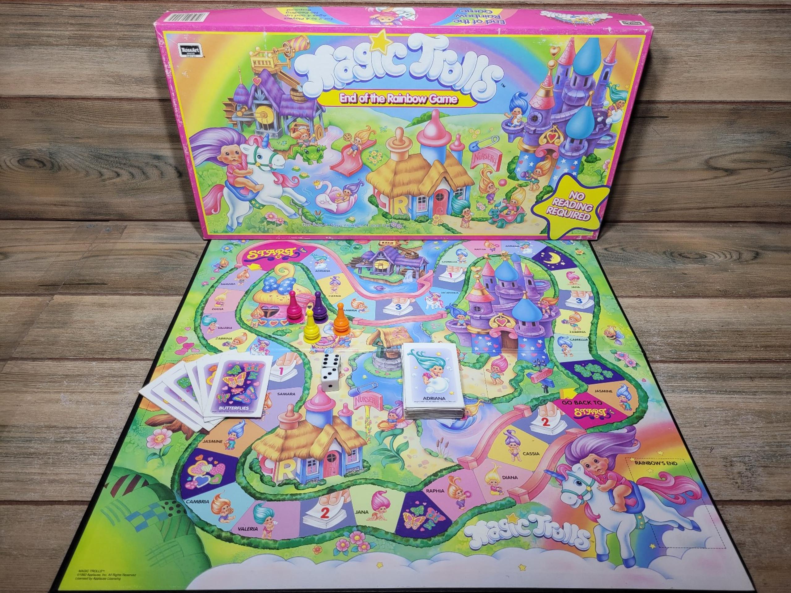 Vintage 1992 Magic Trolls End of the Rainbow Game 99% Complete