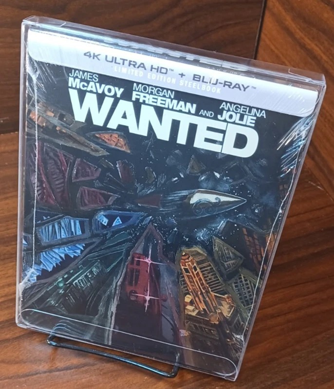 Wanted (2008) 4K Steelbook-NEW-w/PROTECTIVE SLEEVE-Free Shipping with Tracking