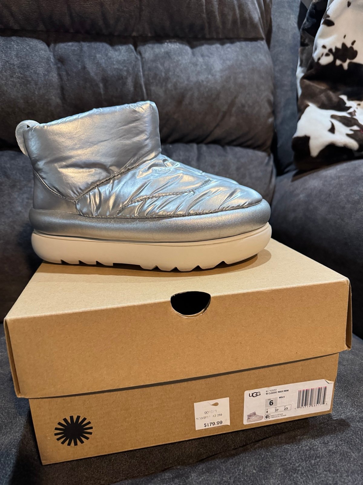New UGG silver boots