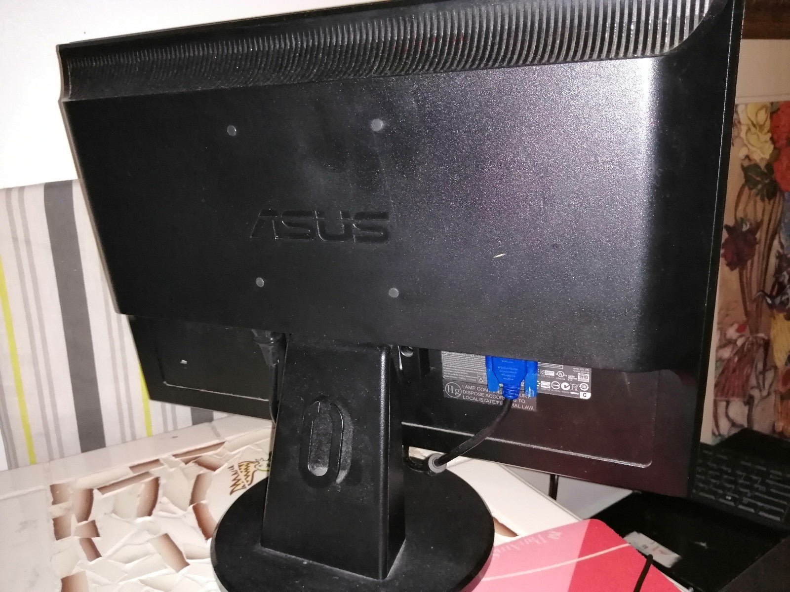 Dell desktop, asus monitor, shops Dell keyboard, speaker, mouse
