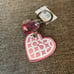 Coach mirrored hearts keychain Charm FOB NWT RARE