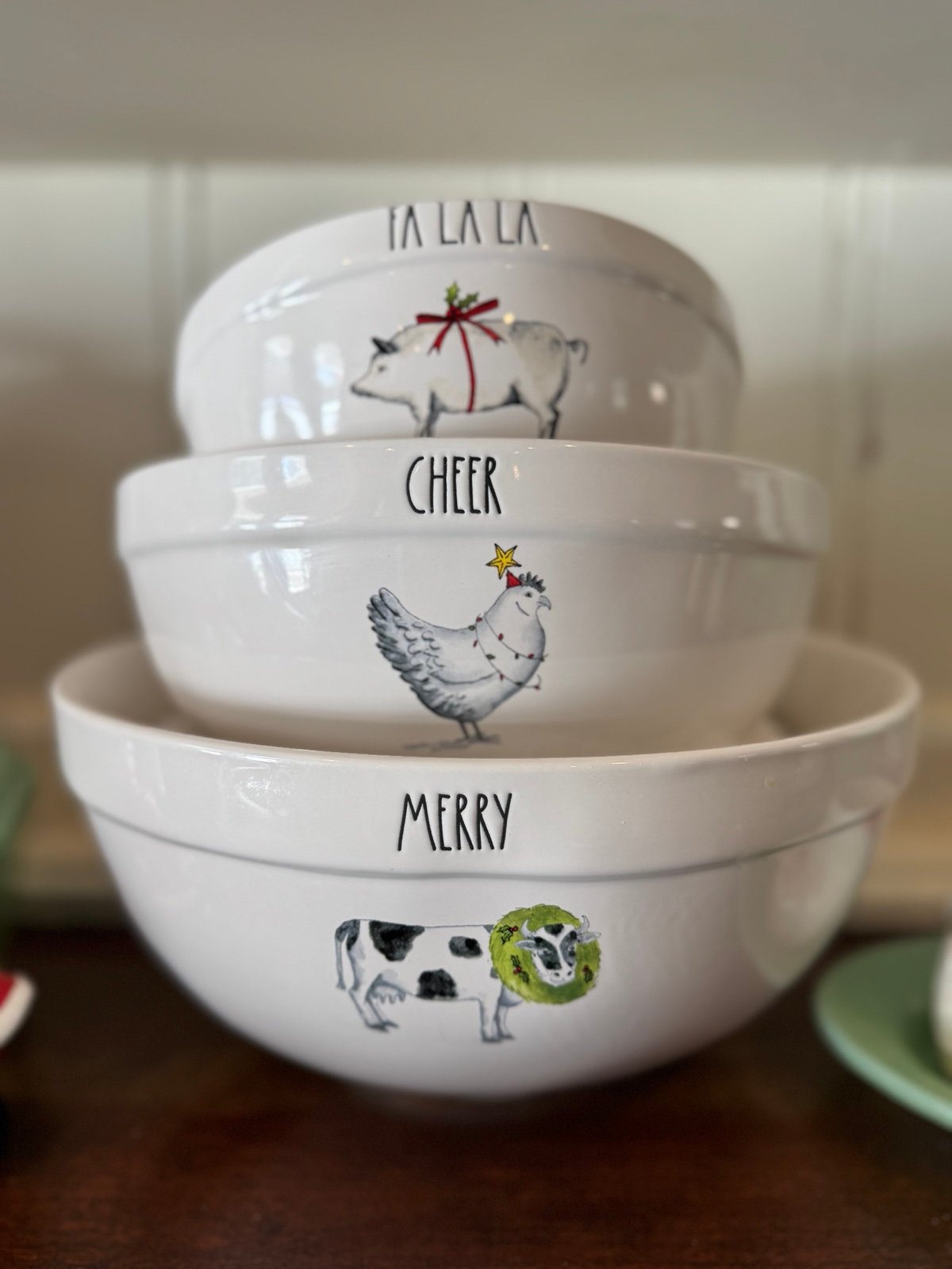 Rae Dunn Farmline Christmas Mixing Bowls