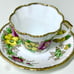 Vintage Salisbury PANSY Gold Trim Floral Teacup and Saucer Set 1878 Antique