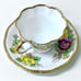 Vintage Salisbury PANSY Gold Trim Floral Teacup and Saucer Set 1878 Antique