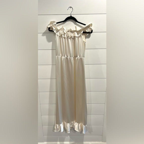 Reformation Limoncello ivory silk dress