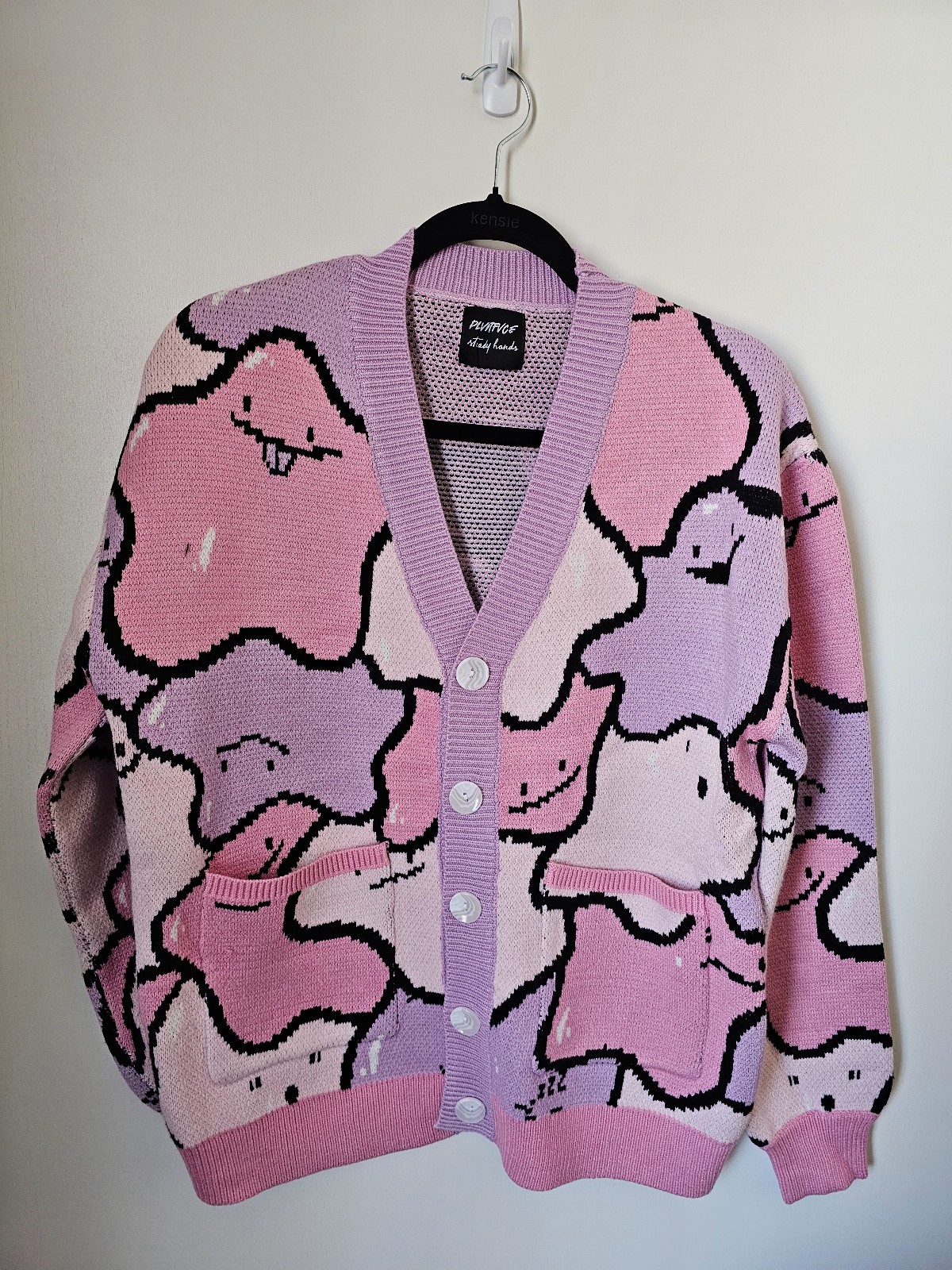 Steady Hands Chewing Gum Cardigan XS