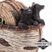 Bear Coasters Set of 6 Full Size Rustic Coasters in Handmade Canoe with Adorable