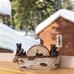 Bear Coasters Set of 6 Full Size Rustic Coasters in Handmade Canoe with Adorable