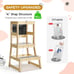 Kids Kitchen Step Stool Toddler Standing Tower Natural