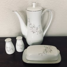 Noritake Vintage Colmar Serving Set Pitcher Butter Dish Salt Pepper Shakers